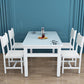 Modern White in Glass Counter Table Rectangle Dining Table for Kitchen White 55.1"L x 31.5"W x 29.5"H Without Chairs Clearhalo 'Dining Tables & Seating' 'Dining Tables' 'dining_table' 'furn' 'furn_dining_table' 'Furniture' 'Kitchen & Dining Furniture' 5186089