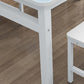 Modern White in Glass Counter Table Rectangle Dining Table for Kitchen Clearhalo 'Dining Tables & Seating' 'Dining Tables' 'dining_table' 'furn' 'furn_dining_table' 'Furniture' 'Kitchen & Dining Furniture' 5186091