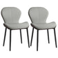 Indoor Modern Upholstered Dining Chair Matte Finish Solid Back Side Chair