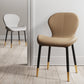 Indoor Modern Upholstered Dining Chair Matte Finish Solid Back Side Chair