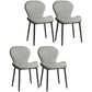 Indoor Modern Upholstered Dining Chair Matte Finish Solid Back Side Chair