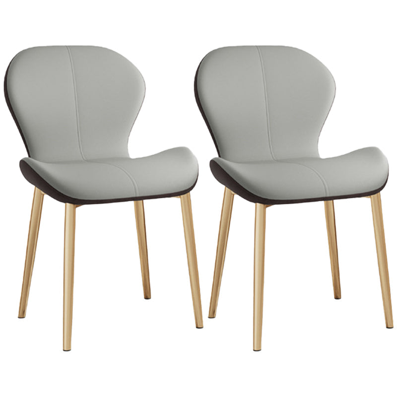 Indoor Modern Upholstered Dining Chair Matte Finish Solid Back Side Chair