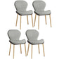 Indoor Modern Upholstered Dining Chair Matte Finish Solid Back Side Chair