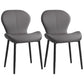 Indoor Modern Upholstered Dining Chair Matte Finish Solid Back Side Chair