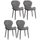 Indoor Modern Upholstered Dining Chair Matte Finish Solid Back Side Chair