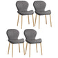 Indoor Modern Upholstered Dining Chair Matte Finish Solid Back Side Chair