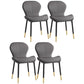 Indoor Modern Upholstered Dining Chair Matte Finish Solid Back Side Chair