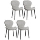 Indoor Modern Upholstered Dining Chair Matte Finish Solid Back Side Chair