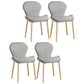 Indoor Modern Upholstered Dining Chair Matte Finish Solid Back Side Chair
