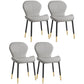 Indoor Modern Upholstered Dining Chair Matte Finish Solid Back Side Chair