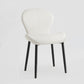 Indoor Modern Upholstered Dining Chair Matte Finish Solid Back Side Chair