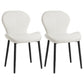 Indoor Modern Upholstered Dining Chair Matte Finish Solid Back Side Chair