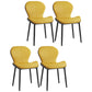 Indoor Modern Upholstered Dining Chair Matte Finish Solid Back Side Chair