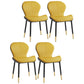 Indoor Modern Upholstered Dining Chair Matte Finish Solid Back Side Chair
