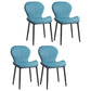Indoor Modern Upholstered Dining Chair Matte Finish Solid Back Side Chair