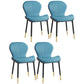 Indoor Modern Upholstered Dining Chair Matte Finish Solid Back Side Chair