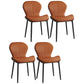 Indoor Modern Upholstered Dining Chair Matte Finish Solid Back Side Chair