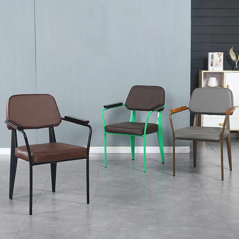 Chaise de bras industriel en métal ouvrir la salle de cuisine de salle à manger