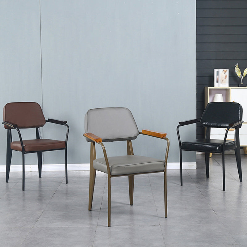 Chaise de bras industriel en métal ouvrir la salle de cuisine de salle à manger