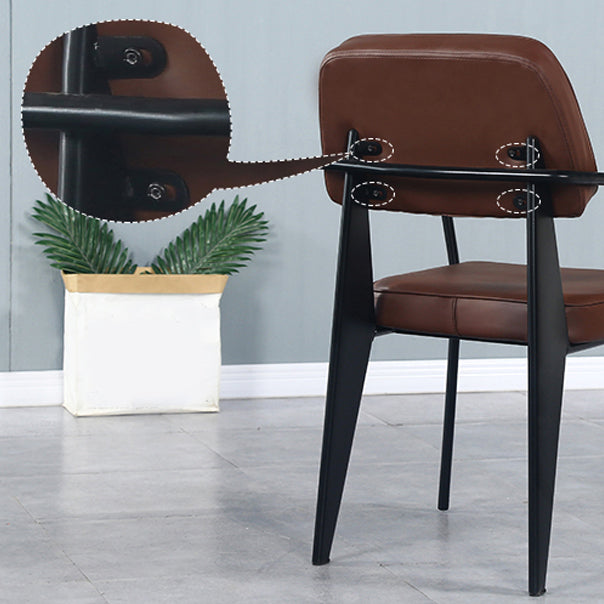 Chaise de bras industriel en métal ouvrir la salle de cuisine de salle à manger