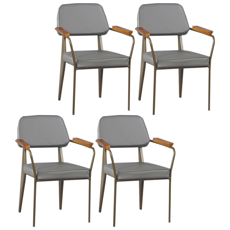 Chaise de bras industriel en métal ouvrir la salle de cuisine de salle à manger