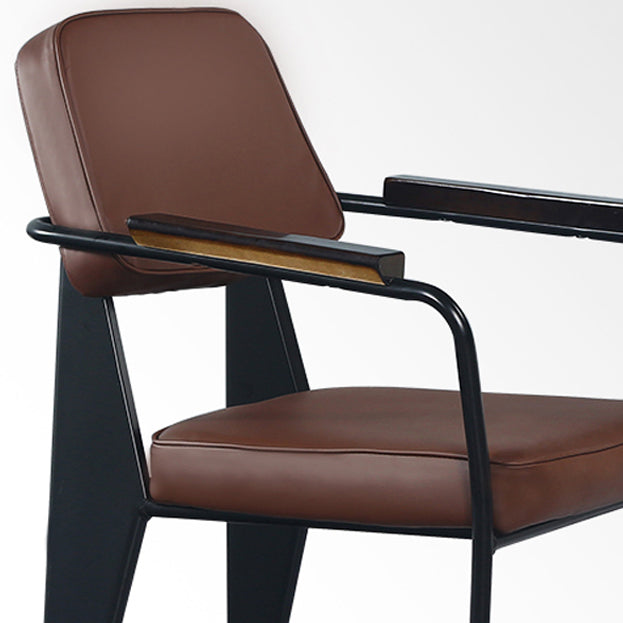 Chaise de bras industriel en métal ouvrir la salle de cuisine de salle à manger