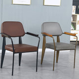 Metal Industrial Arm Chair Open Back Dining Kitchen Room Chair