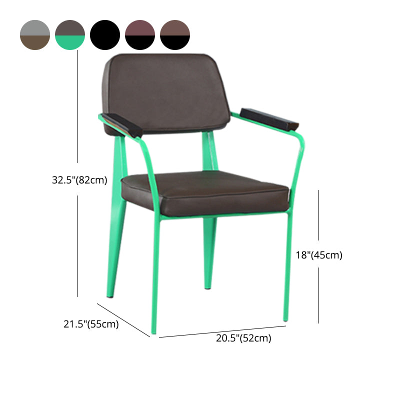 Chaise de bras industriel en métal ouvrir la salle de cuisine de salle à manger