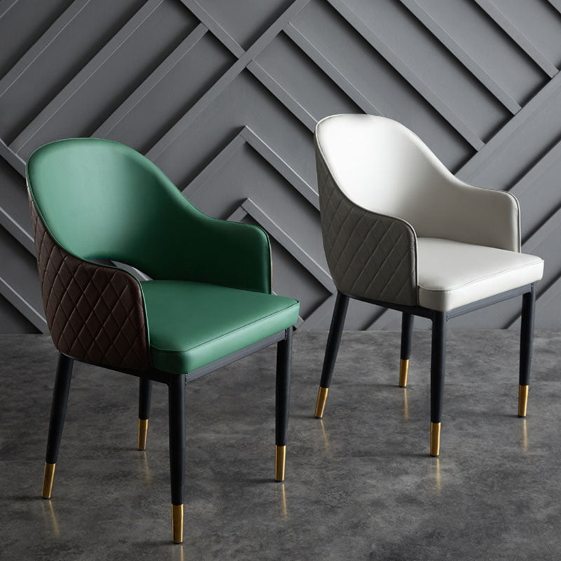 Industrial Dining Room Side Chairs Kitchen Open Back Chair with Arm Clearhalo 'Dining Chairs' 'Dining Tables & Seating' 'dining_chair' 'furn' 'furn_dining_chair' 'Furniture' 'Kitchen & Dining Furniture' 5186272