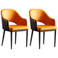 Industrial Dining Room Side Chairs Kitchen Open Back Chair with Arm Orange 2 Piece Set Clearhalo 'Dining Chairs' 'Dining Tables & Seating' 'dining_chair' 'furn' 'furn_dining_chair' 'Furniture' 'Kitchen & Dining Furniture' 5186273