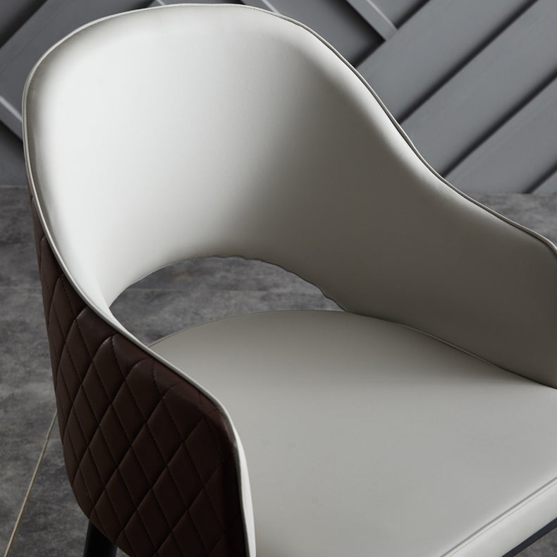Industrial Dining Room Side Chairs Kitchen Open Back Chair with Arm Clearhalo 'Dining Chairs' 'Dining Tables & Seating' 'dining_chair' 'furn' 'furn_dining_chair' 'Furniture' 'Kitchen & Dining Furniture' 5186277