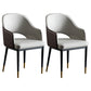 Industrial Dining Room Side Chairs Kitchen Open Back Chair with Arm Grey-Gold 2 Piece Set Clearhalo 'Dining Chairs' 'Dining Tables & Seating' 'dining_chair' 'furn' 'furn_dining_chair' 'Furniture' 'Kitchen & Dining Furniture' 5186279