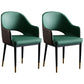 Industrial Dining Room Side Chairs Kitchen Open Back Chair with Arm Green Gold 2 Piece Set Clearhalo 'Dining Chairs' 'Dining Tables & Seating' 'dining_chair' 'furn' 'furn_dining_chair' 'Furniture' 'Kitchen & Dining Furniture' 5186282