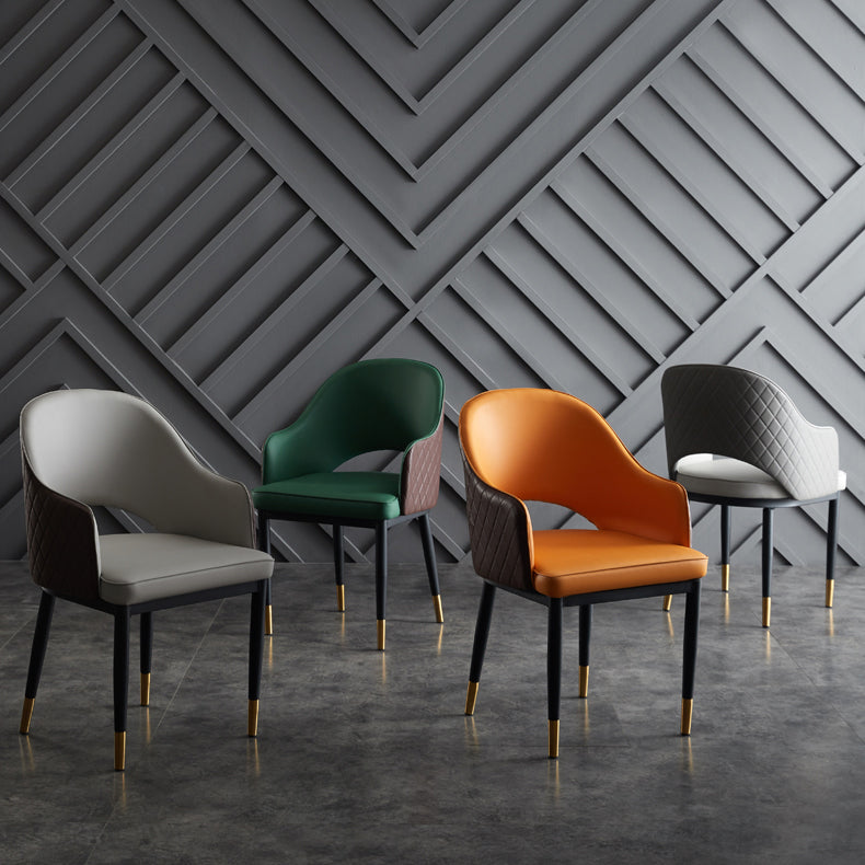 Industrial Dining Room Side Chairs Kitchen Open Back Chair with Arm Clearhalo 'Dining Chairs' 'Dining Tables & Seating' 'dining_chair' 'furn' 'furn_dining_chair' 'Furniture' 'Kitchen & Dining Furniture' 5186283