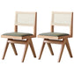 Traditional Dining Chair Wooden Open Back Side Chair for Home Wood Upholstered Chair(s) 2 Piece Set Clearhalo 'Dining Chairs' 'Dining Tables & Seating' 'dining_chair' 'furn' 'furn_dining_chair' 'Furniture' 'Kitchen & Dining Furniture' 5186296