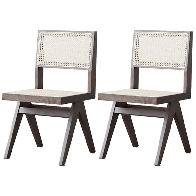 Traditional Dining Chair Wooden Open Back Side Chair for Home Walnut Non-Upholstered Chair(s) 2 Piece Set Clearhalo 'Dining Chairs' 'Dining Tables & Seating' 'dining_chair' 'furn' 'furn_dining_chair' 'Furniture' 'Kitchen & Dining Furniture' 5186303