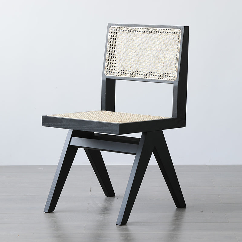 Traditional Dining Chair Wooden Open Back Side Chair for Home Black Non-Upholstered Chair(s) 1 Piece Clearhalo 'Dining Chairs' 'Dining Tables & Seating' 'dining_chair' 'furn' 'furn_dining_chair' 'Furniture' 'Kitchen & Dining Furniture' 5186312