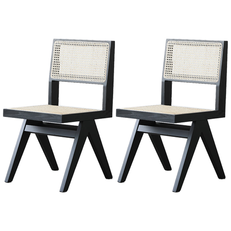 Traditional Dining Chair Wooden Open Back Side Chair for Home Black Non-Upholstered Chair(s) 2 Piece Set Clearhalo 'Dining Chairs' 'Dining Tables & Seating' 'dining_chair' 'furn' 'furn_dining_chair' 'Furniture' 'Kitchen & Dining Furniture' 5186314