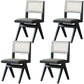 Traditional Dining Chair Wooden Open Back Side Chair for Home Black Upholstered Chair(s) 4 Piece Set Clearhalo 'Dining Chairs' 'Dining Tables & Seating' 'dining_chair' 'furn' 'furn_dining_chair' 'Furniture' 'Kitchen & Dining Furniture' 5186315