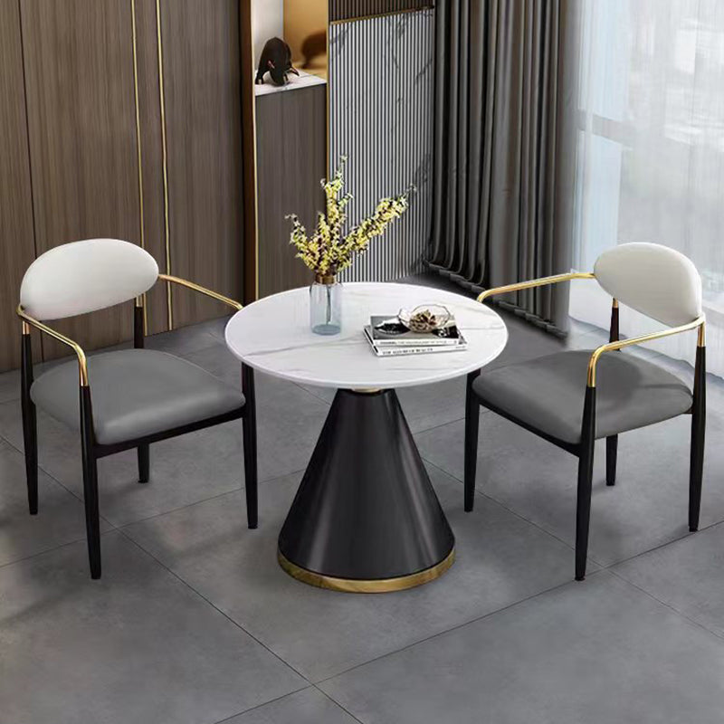 Industrial Dining Room Arm Chairs Metal Open Chair for Kitchen Clearhalo 'Dining Chairs' 'Dining Tables & Seating' 'dining_chair' 'furn' 'furn_dining_chair' 'Furniture' 'Kitchen & Dining Furniture' 5186341