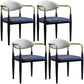 Industrial Dining Room Arm Chairs Metal Open Chair for Kitchen Blue 4 Piece Set Clearhalo 'Dining Chairs' 'Dining Tables & Seating' 'dining_chair' 'furn' 'furn_dining_chair' 'Furniture' 'Kitchen & Dining Furniture' 5186342