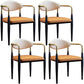 Industrial Dining Room Arm Chairs Metal Open Chair for Kitchen Orange 4 Piece Set Clearhalo 'Dining Chairs' 'Dining Tables & Seating' 'dining_chair' 'furn' 'furn_dining_chair' 'Furniture' 'Kitchen & Dining Furniture' 5186348