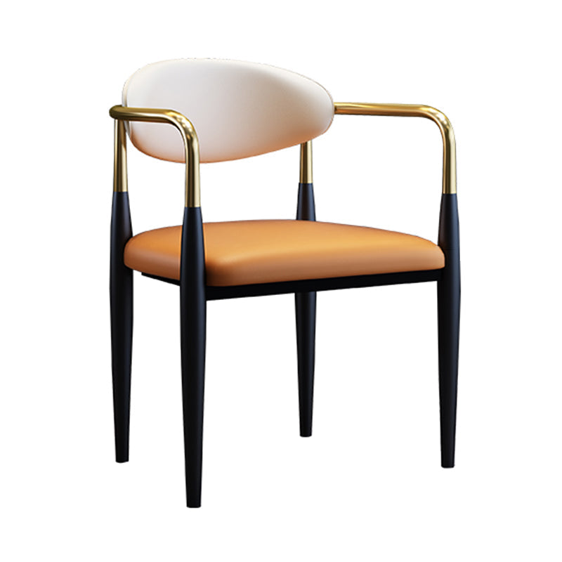 Industrial Dining Room Arm Chairs Metal Open Chair for Kitchen Clearhalo 'Dining Chairs' 'Dining Tables & Seating' 'dining_chair' 'furn' 'furn_dining_chair' 'Furniture' 'Kitchen & Dining Furniture' 5186349