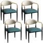 Industrial Dining Room Arm Chairs Metal Open Chair for Kitchen Green 4 Piece Set Clearhalo 'Dining Chairs' 'Dining Tables & Seating' 'dining_chair' 'furn' 'furn_dining_chair' 'Furniture' 'Kitchen & Dining Furniture' 5186359