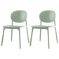 Plastic Contemporary Armless Chair Dining Room Open Back Chair