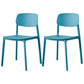 Plastic Contemporary Armless Chair Dining Room Open Back Chair