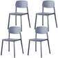 Plastic Contemporary Armless Chair Dining Room Open Back Chair