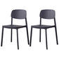 Plastic Contemporary Armless Chair Dining Room Open Back Chair