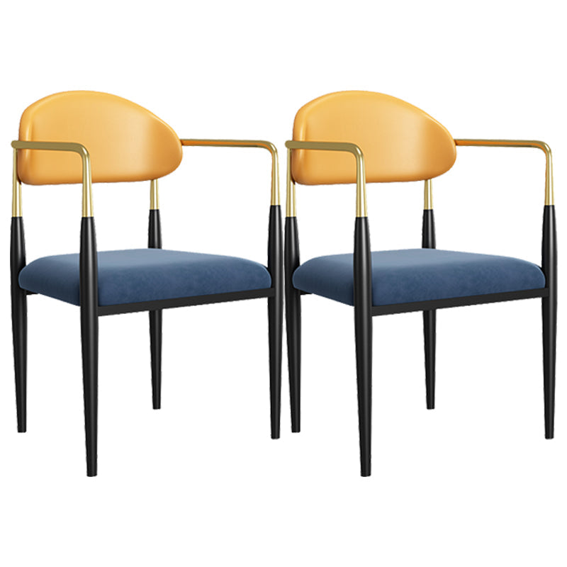 Dining Room Side Chairs Industrial Open Kitchen Chair for Home Orange 2 Piece Set Clearhalo 'Dining Chairs' 'Dining Tables & Seating' 'dining_chair' 'furn' 'furn_dining_chair' 'Furniture' 'Kitchen & Dining Furniture' 5186464