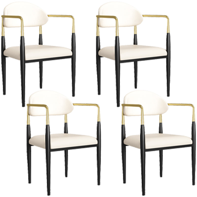 Dining Room Side Chairs Industrial Open Kitchen Chair for Home White 4 Piece Set Clearhalo 'Dining Chairs' 'Dining Tables & Seating' 'dining_chair' 'furn' 'furn_dining_chair' 'Furniture' 'Kitchen & Dining Furniture' 5186466